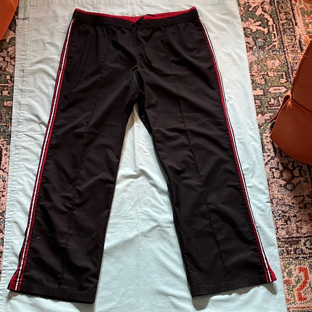 Men's Black Joggers with Red Accents